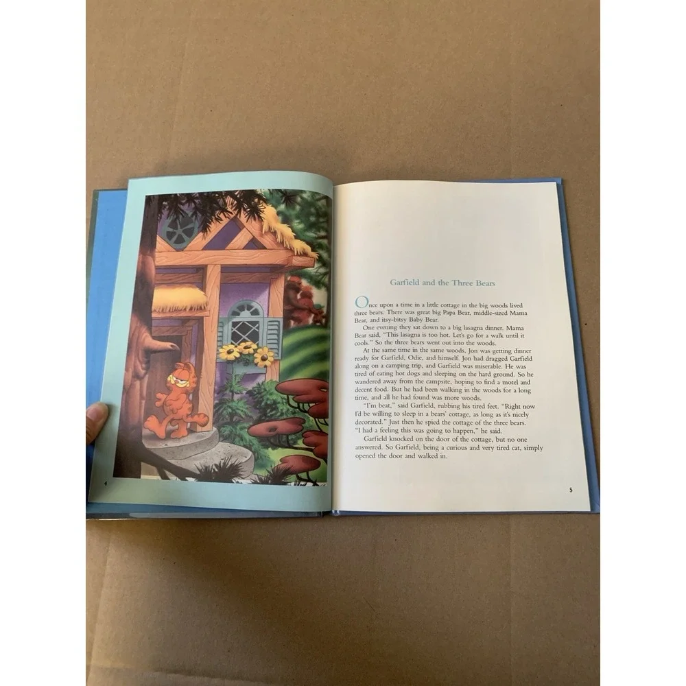 Garfield's Furry Tales Vintage Hardcover Book 1989 Jim Davis Classic Comic